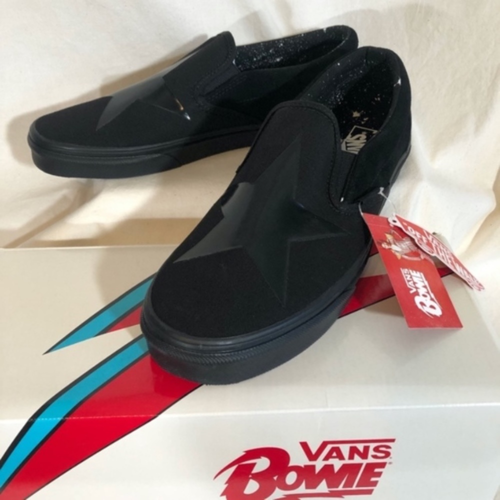VANS X Bowie Blackstar Slip On FREE PIN! W 11.5